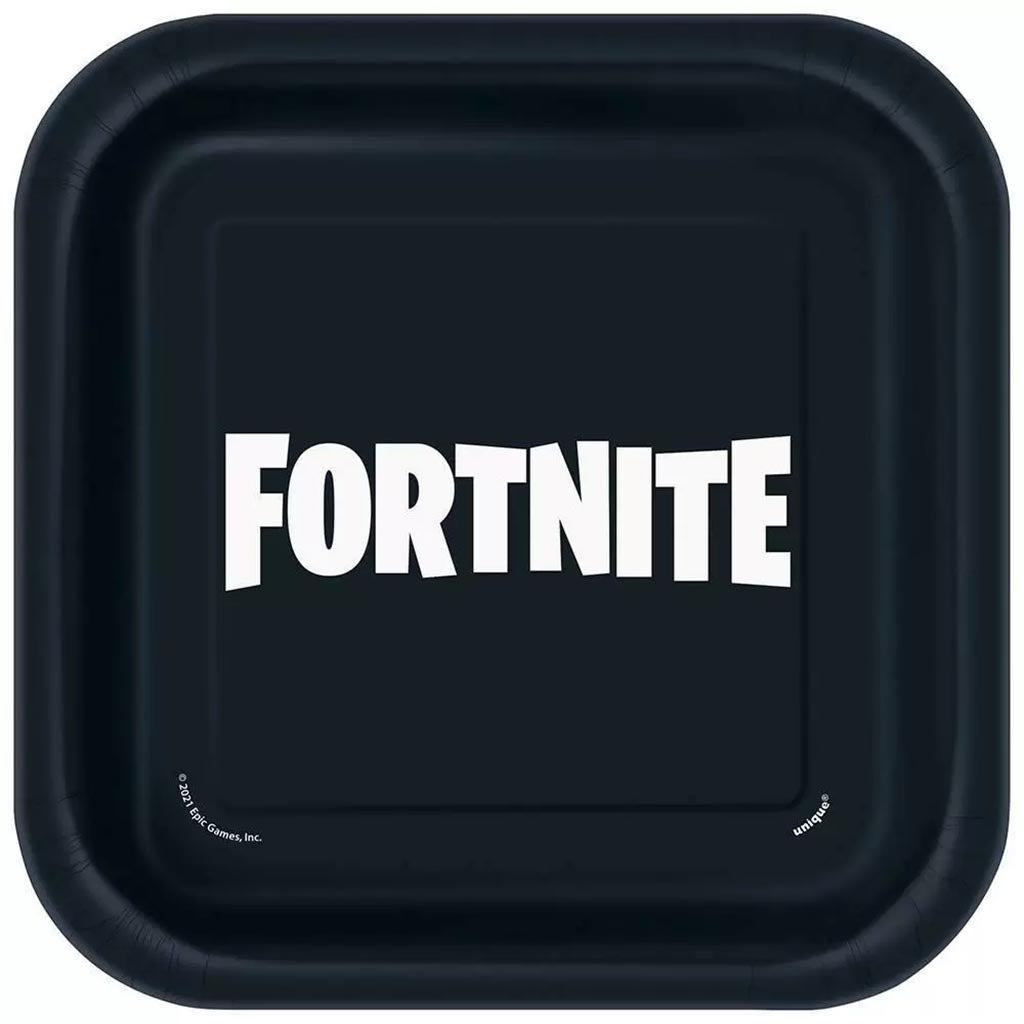 Fortnite Square Dessert Plates 7in, 8ct