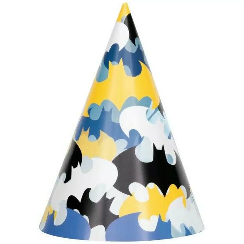 Batman Party Hats, 8ct