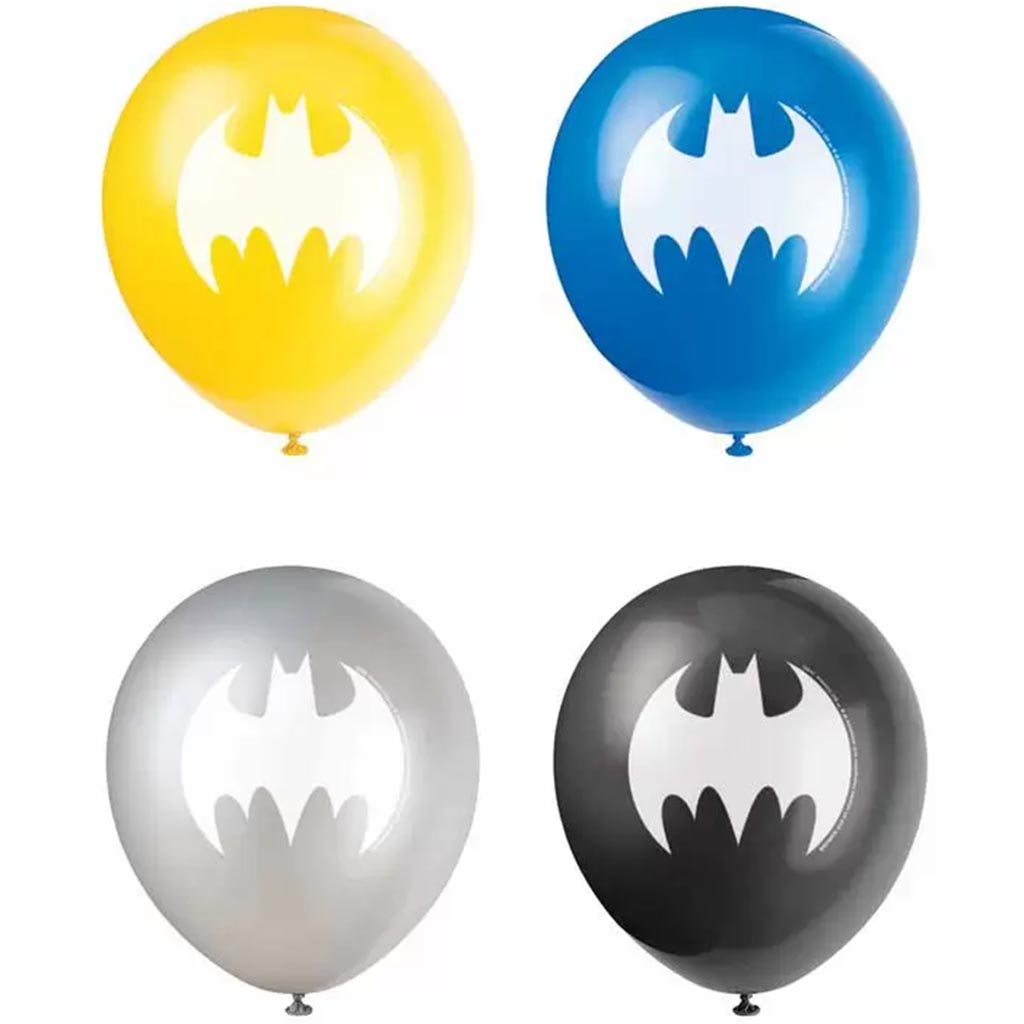 Batman Latex Balloons 12in, 8pcs