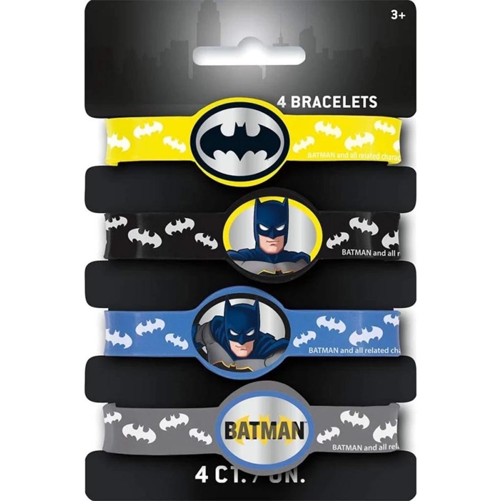 Batman Stretchy Bracelets, 4ct