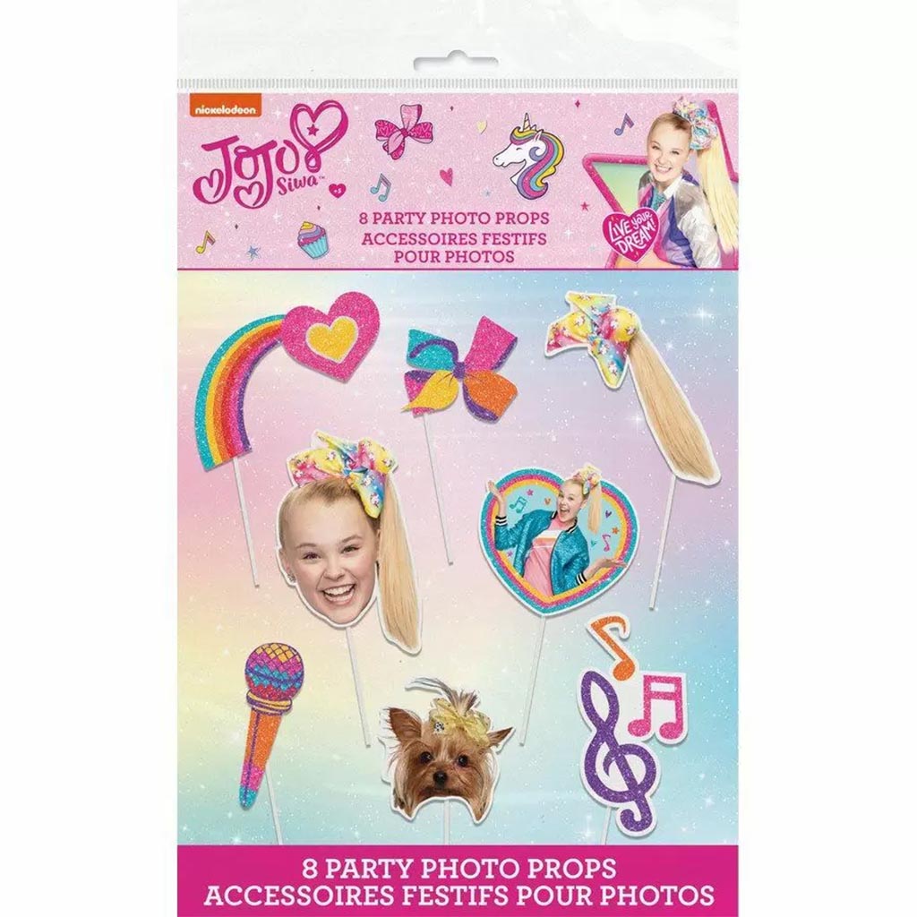 Jojo Siwa Photo Booth Props, 8ct