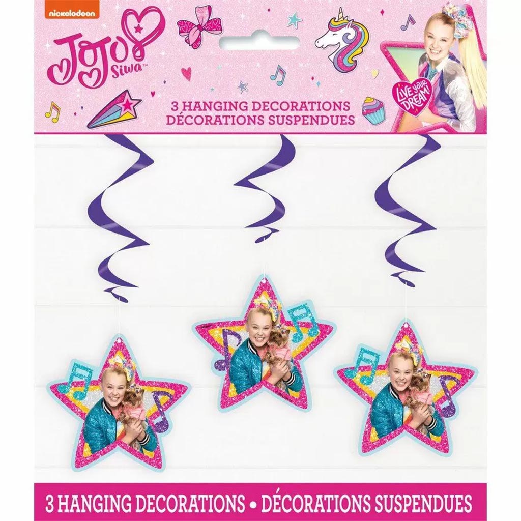 Jojo Siwa Hanging Swirls 26in, 3ct