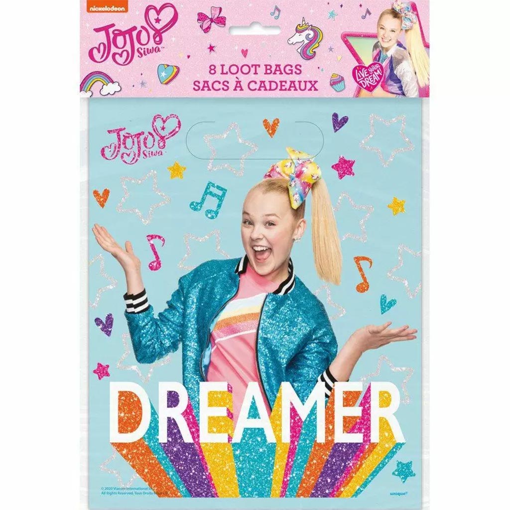 Jojo Siwa Loot Bags, 8ct