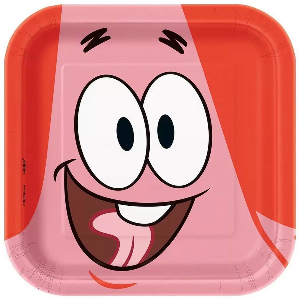 Spongebob Squarepants Square Dessert Plates 7in, 8ct