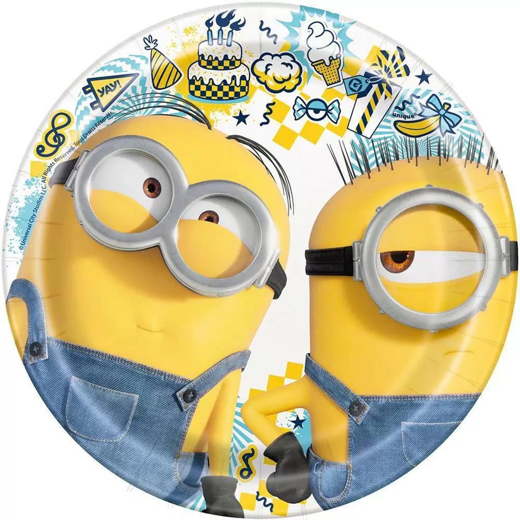 Minions 2 Dessert Plates 7in, 8ct