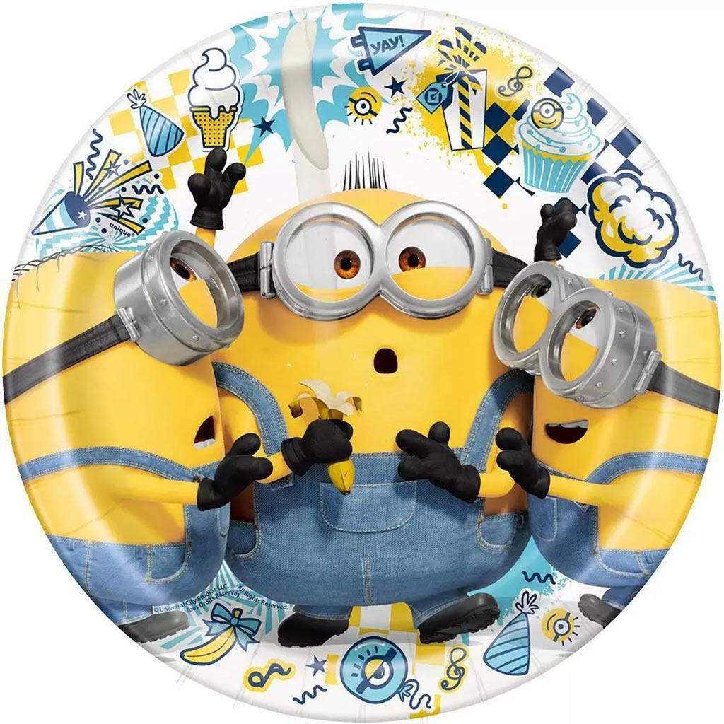 Minions 2 Dinner Plates 9in, 8ct