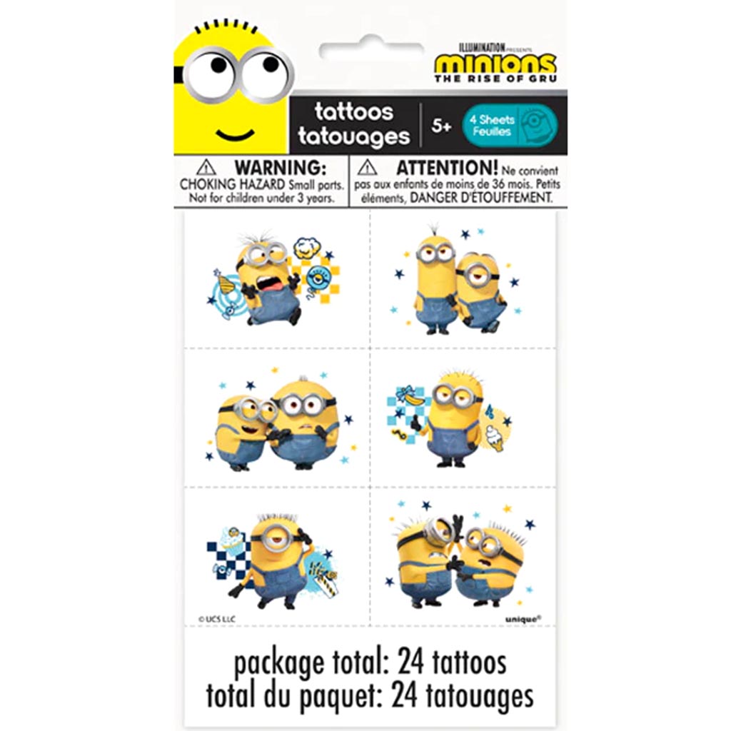 Minions 2 Tattoo, 24ct