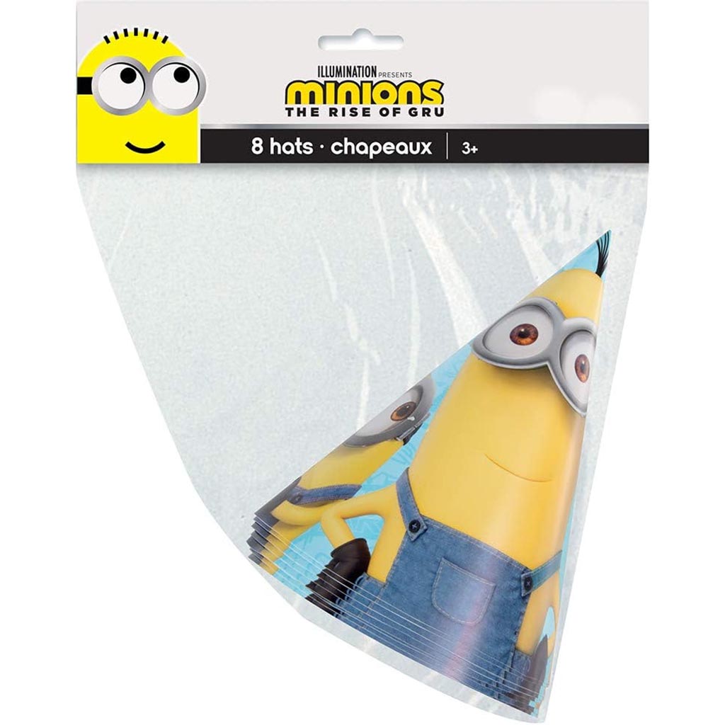 Minions Party Hats, 8ct