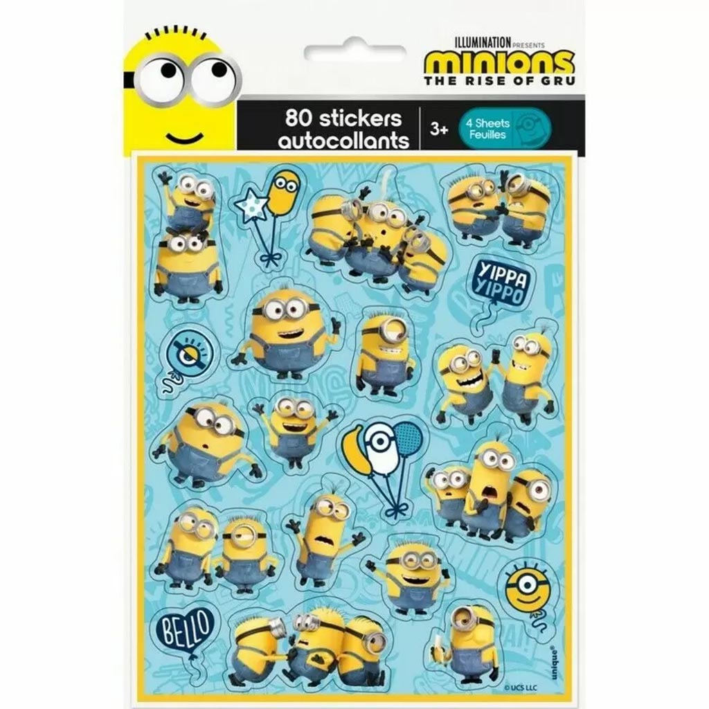 Minions 2 Sticker Sheets, 4ct