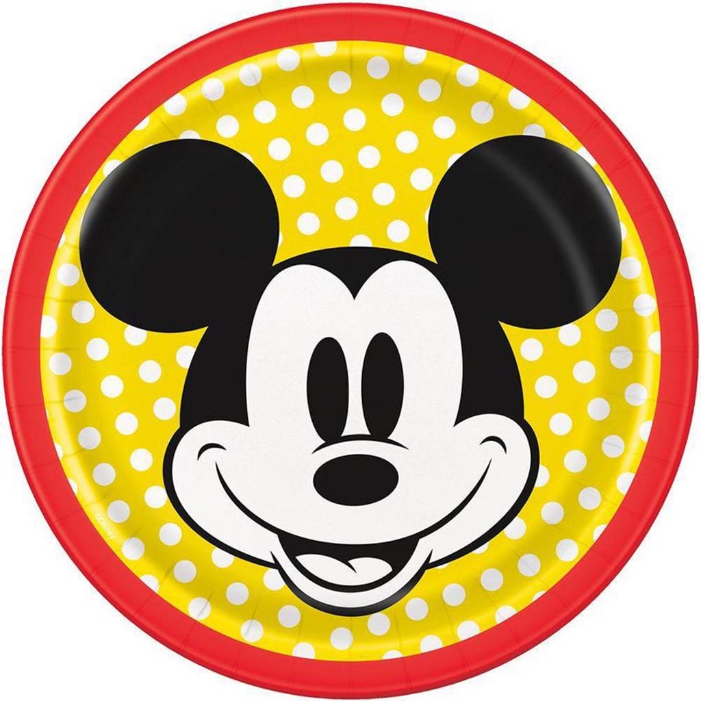 Mickey Mouse Dessert Plates 7in, 8ct