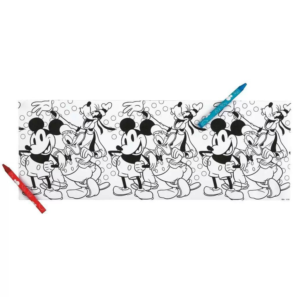 Disney Mickey Mouse Paper Coloring Rolls And Crayon, 3ct