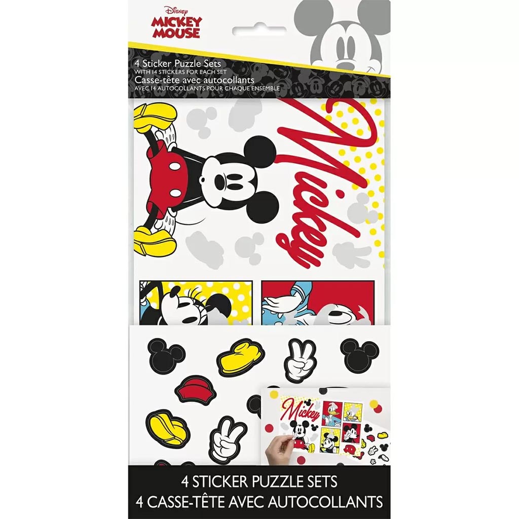 Mickey Mouse Activity Card With Stickers, 4ct