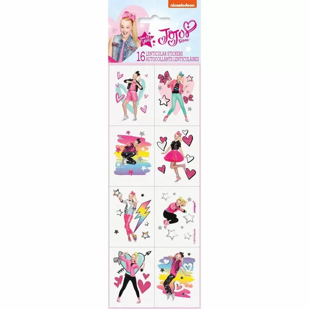 Jojo Siwa Lenti Sticker 3D, 16ct