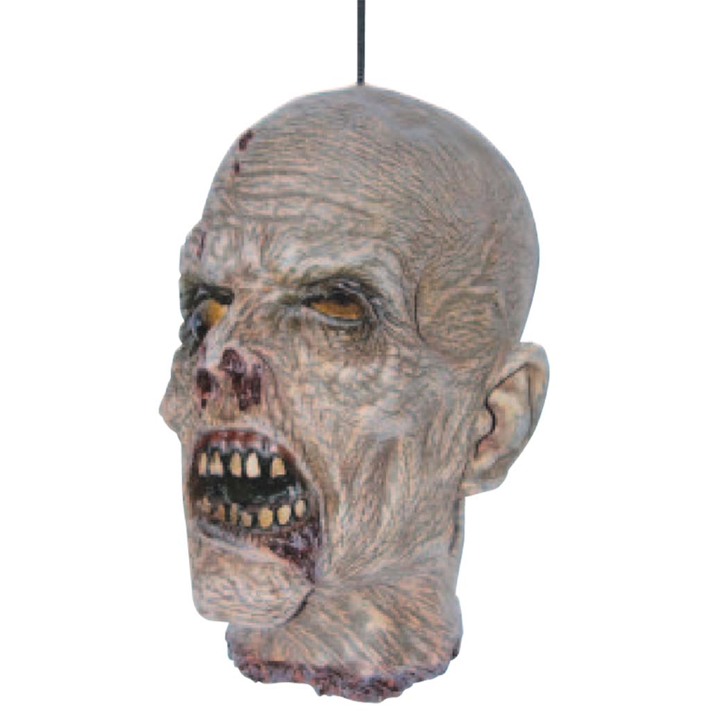 Hanging Latex Zombie Head