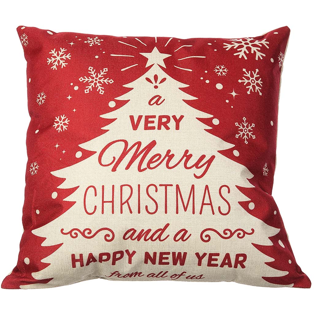 Christmas Tree/ Snowflake Pillow, 16in x 16in