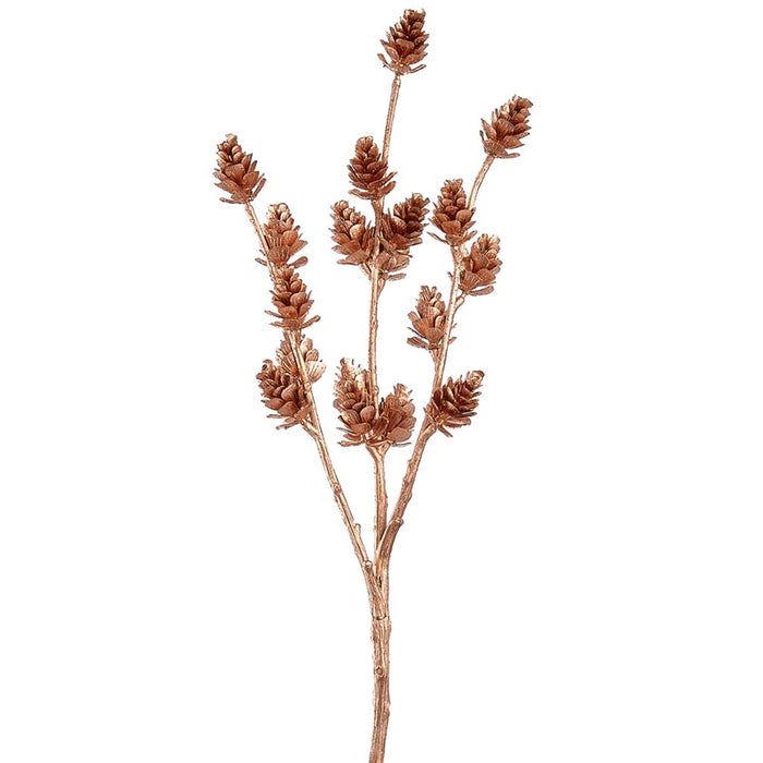 Metallic Pine Cone Pick Gold, 12.5in