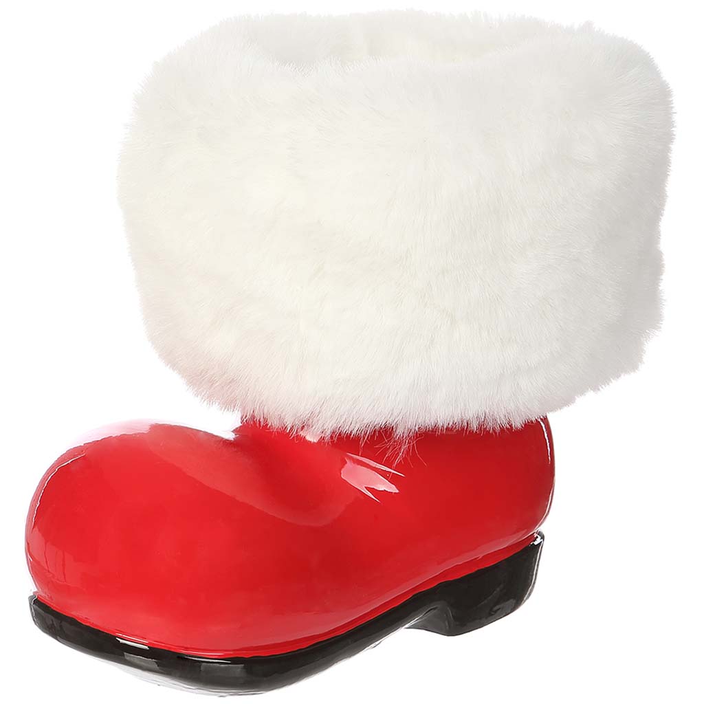 Santa&#39;s Boot Container Red White, 4in