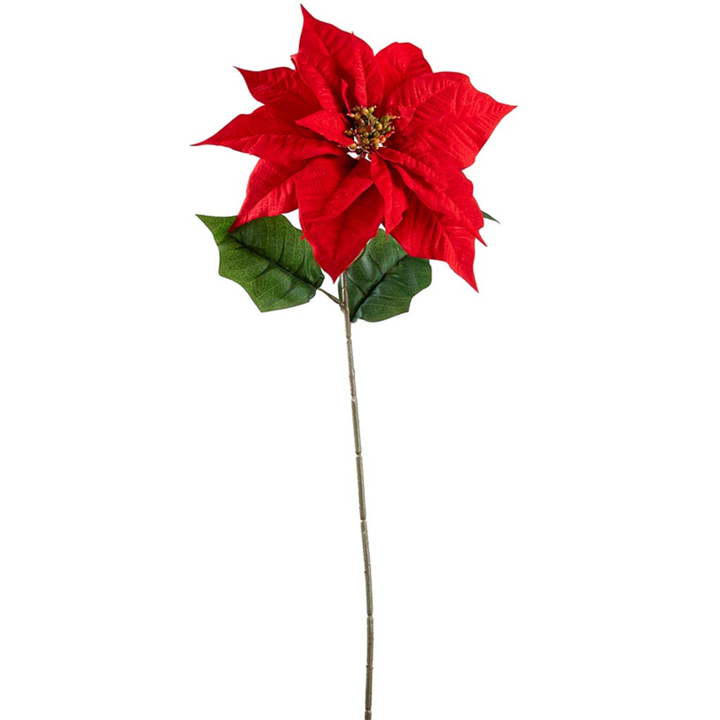 Hampton Poinsettia Spray Red, 29in