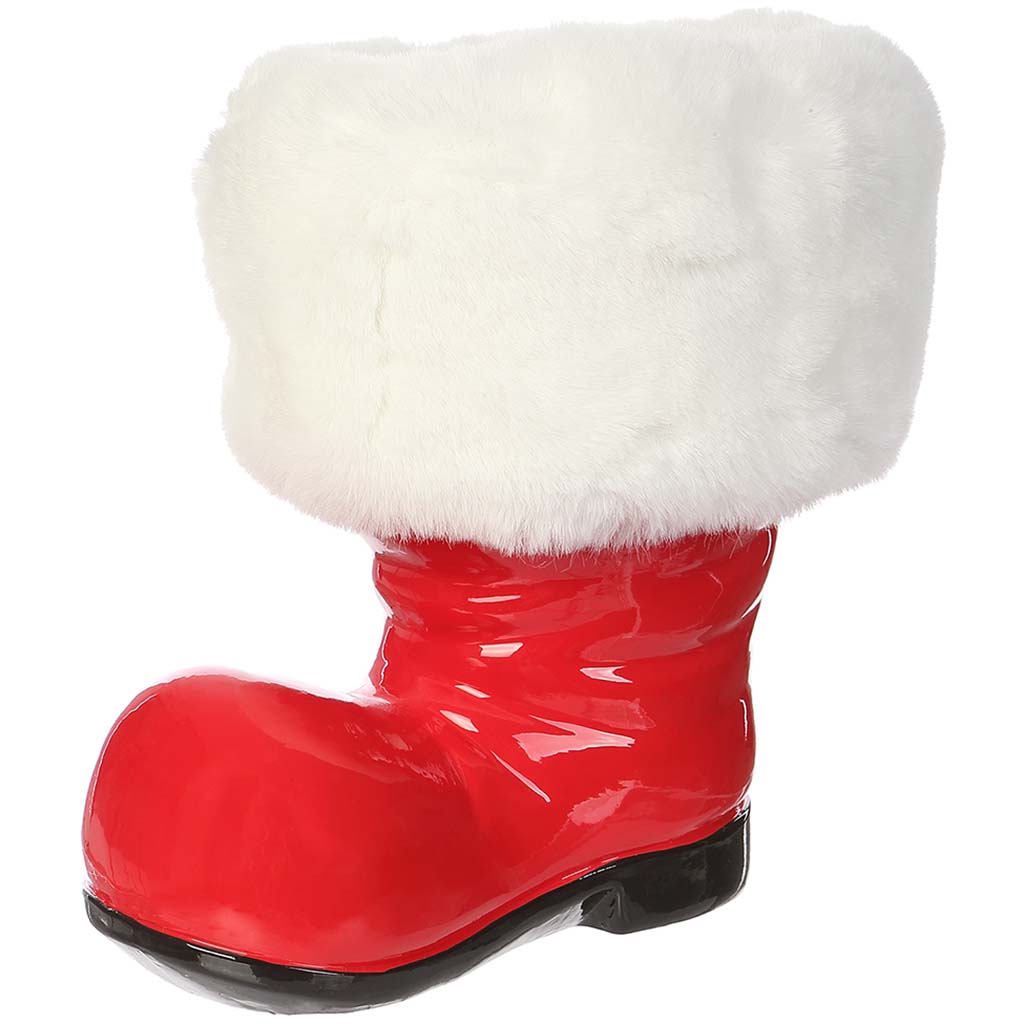 Santa's Boot Container Red White 5.9in