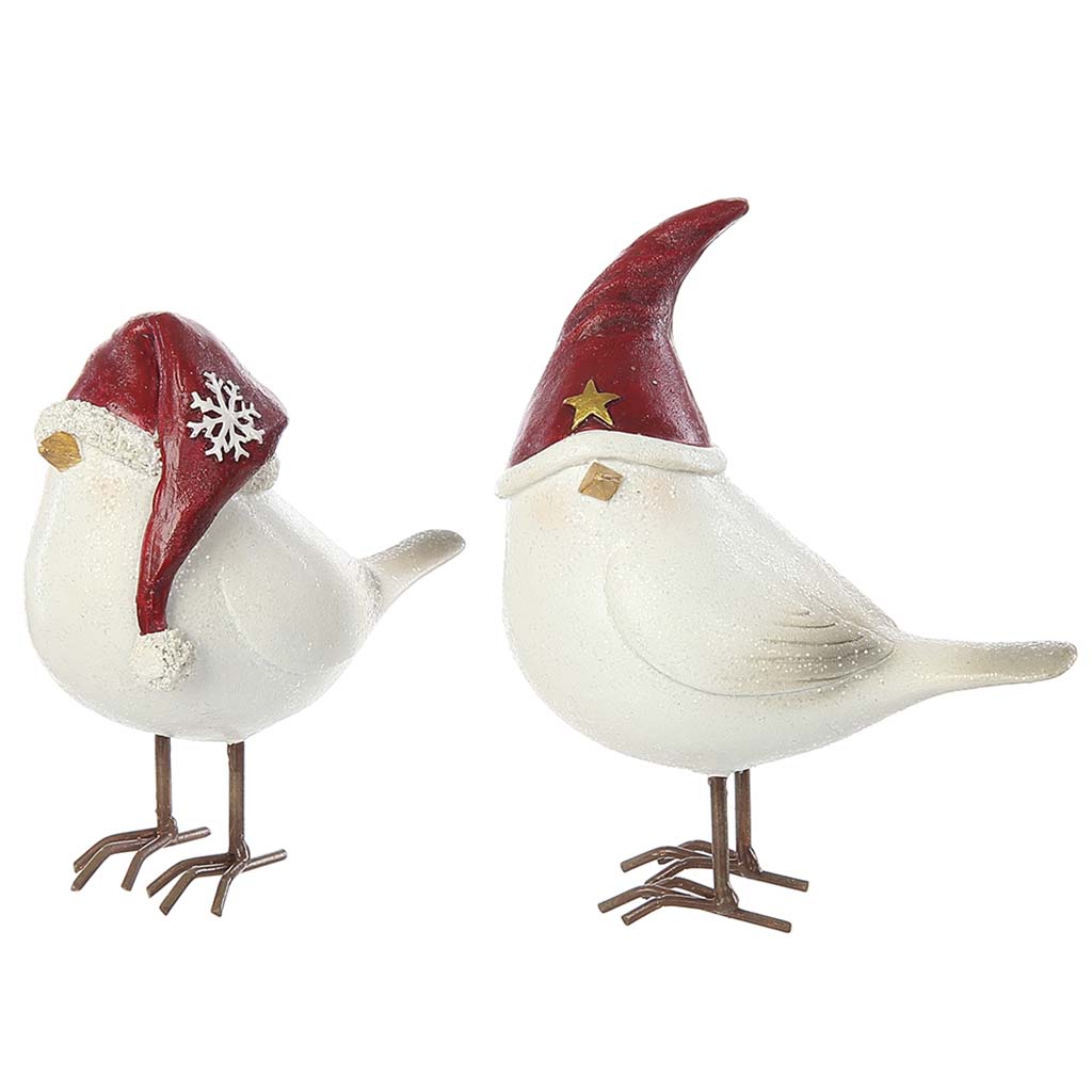 Christmas Bird Set of 2 4.5in-5in