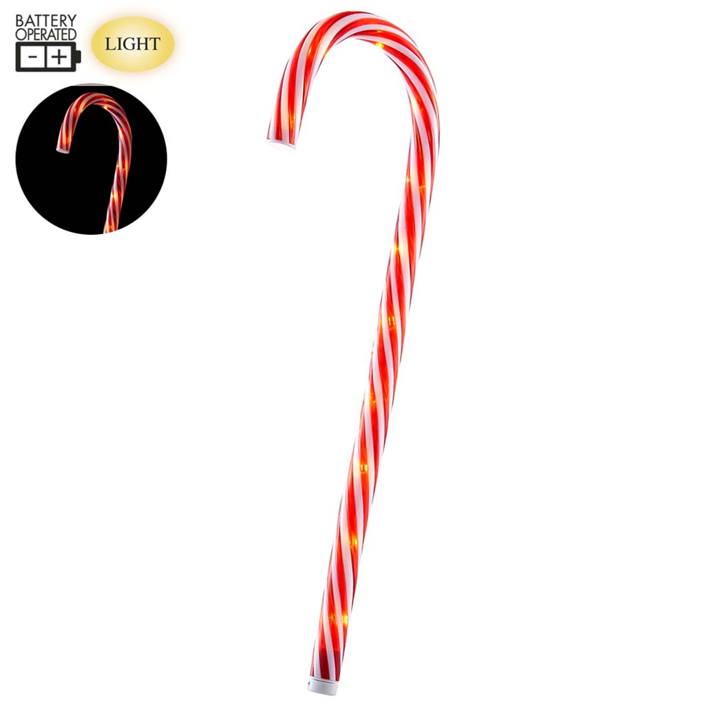 Candy Cane Ornament Red White, 18in