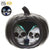 Battery Operated Skull Pumpkin with Light Black, 9in