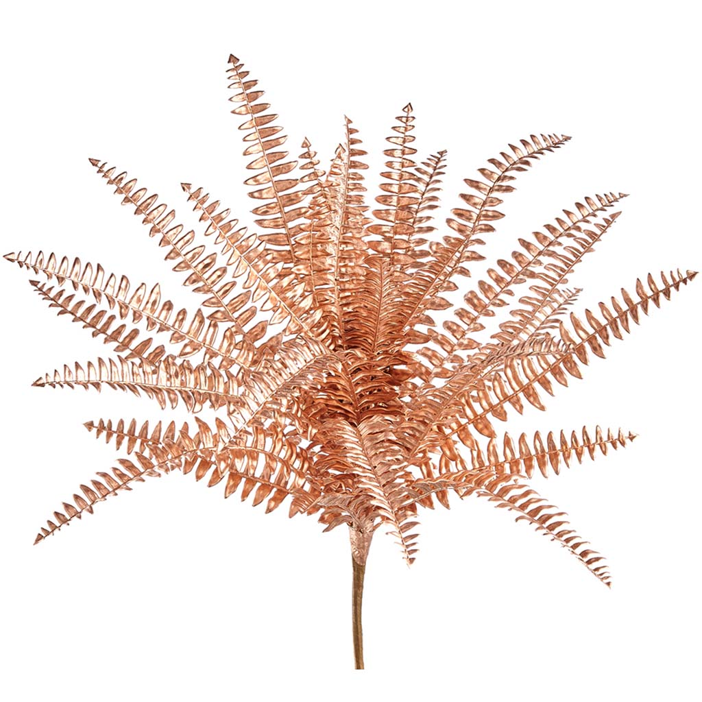 Metallic Fern Bush Gold, 19in