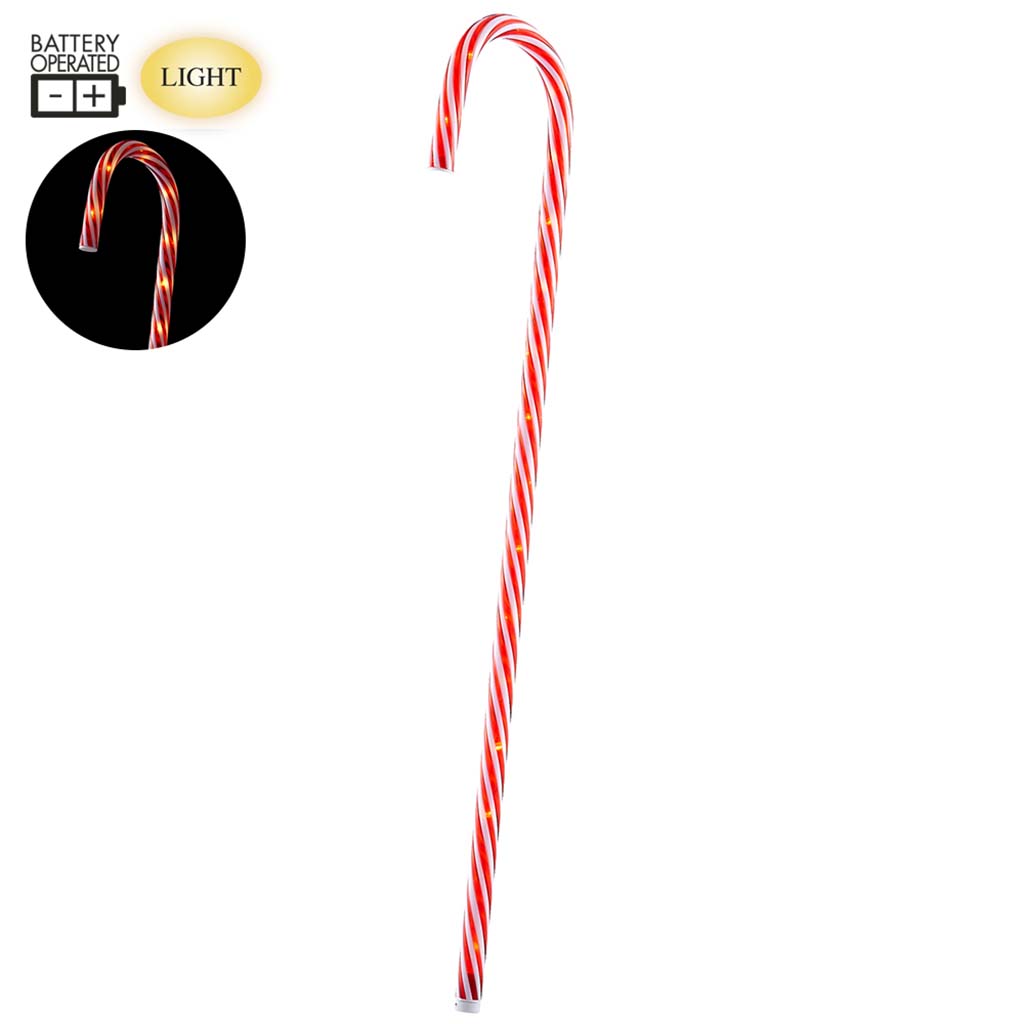 Candy Cane Ornament Red White 30in