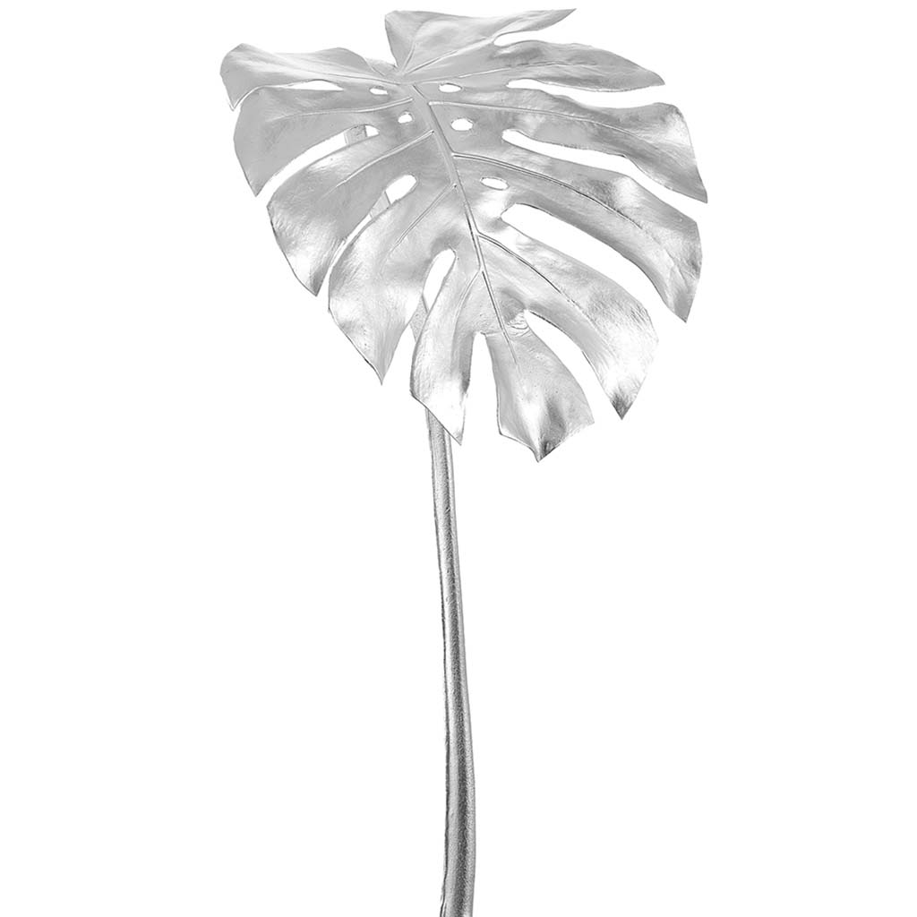 Metallic Split Philodendron Leaf Spray 38in Gold