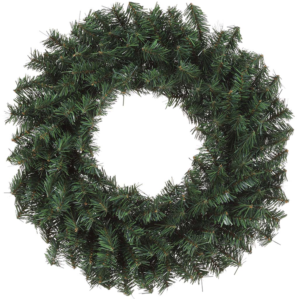 Canadian Rocky Pine Wreath x180, Green, 24in