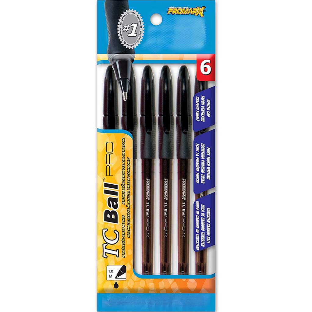 Promarx Grip Stick Pen 1.0mm, 6ct