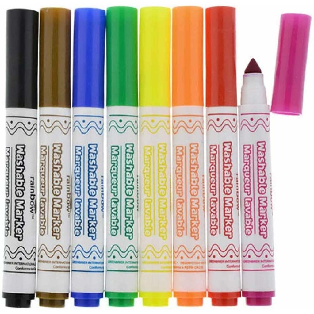 Rainbow Washable Markers, 8ct