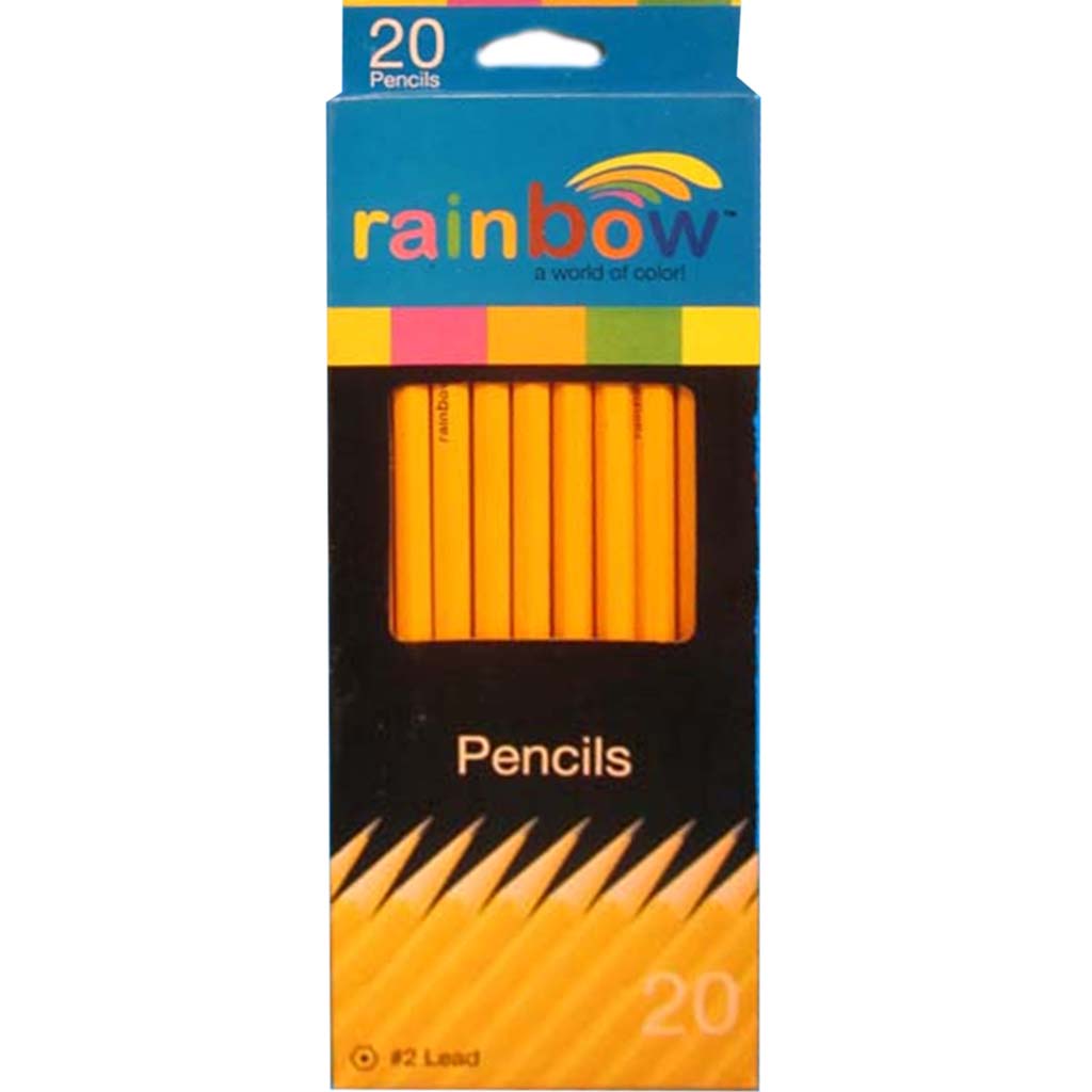 Rainbow Yellow 2 Pencils, 20ct