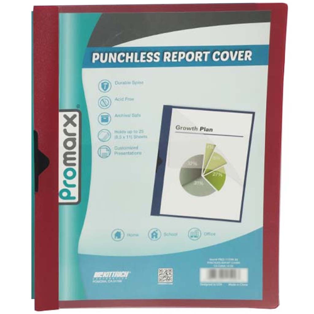 Punchless Poly Report Cover, Teal