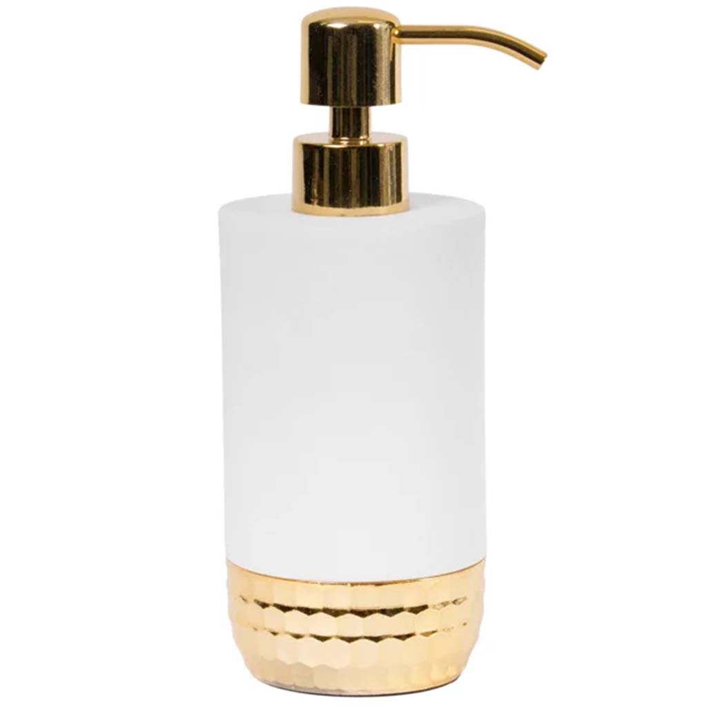 Zeus Soap Dispenser White/Gold