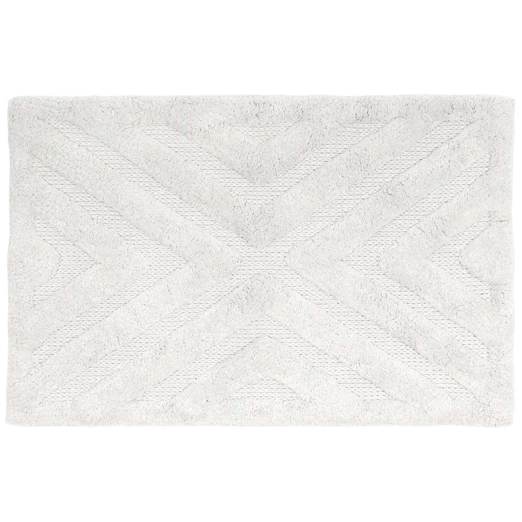 Diamond Cotton Bath Mat White, 20in x 32in