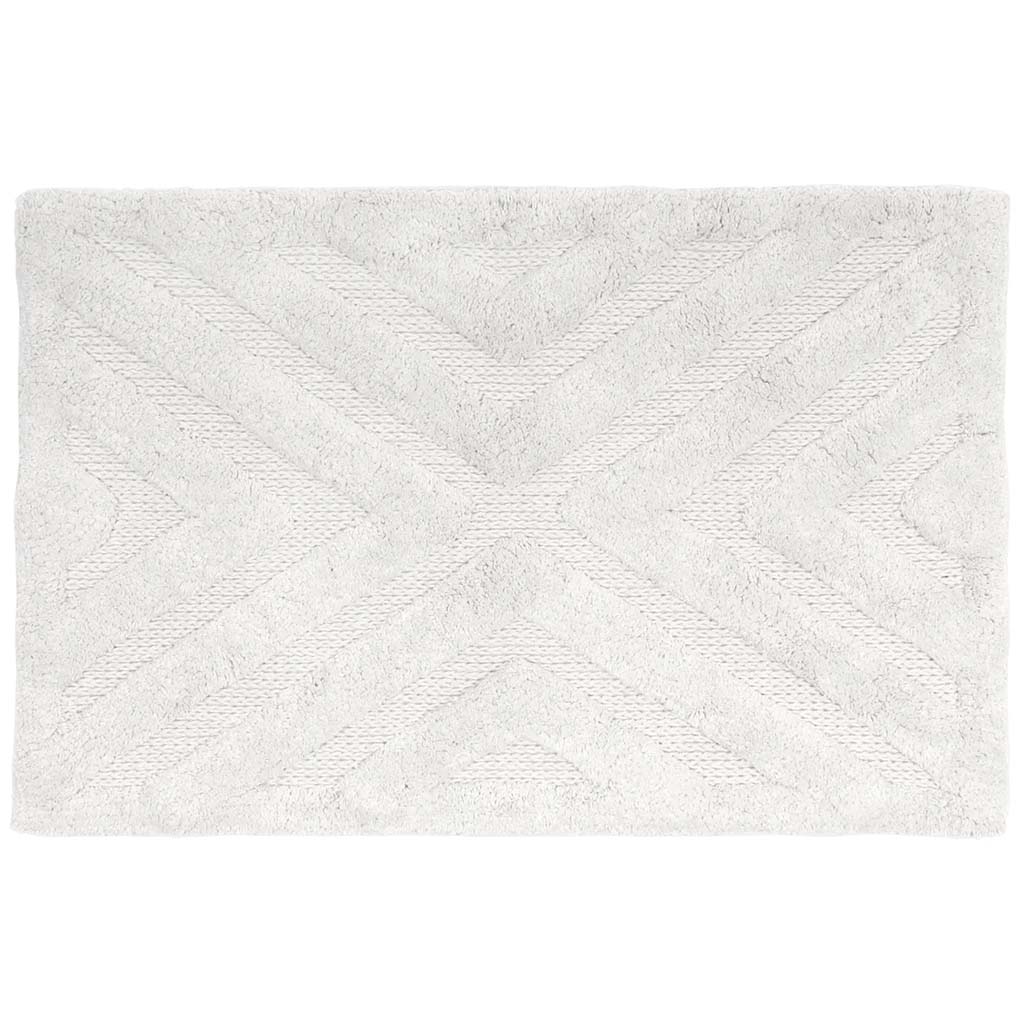 Diamond Cotton Bath Mat White, 20in x 32in