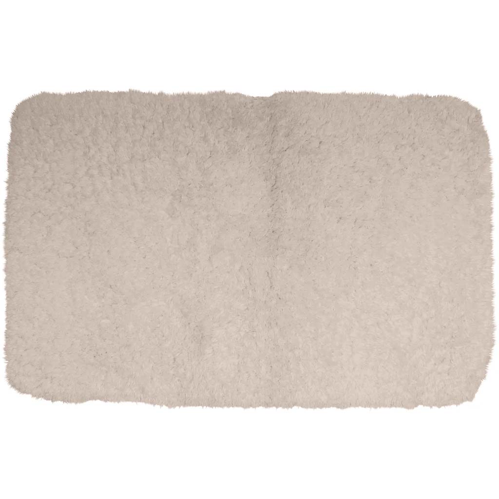 Sherpa Microfiber Bath Mat Taupe, 20in x 32in