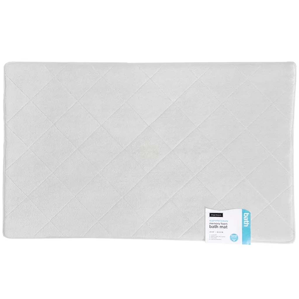 Supreme Memory Foam Bath Mat White, 20in x 32in