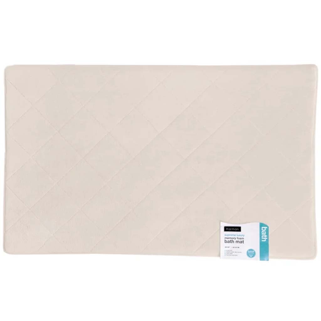 Supreme Memory Foam Bath Mat Natural, 20in x 32in