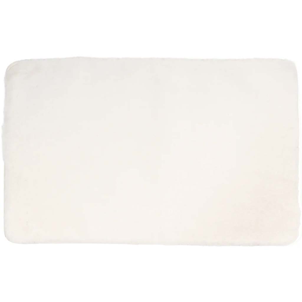 Luxurious Faux Fur Bath Mat Cream, 20in x 32in