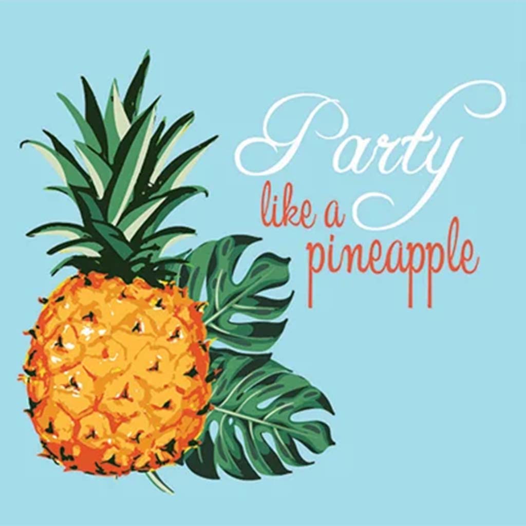 Party Like A Pineapple Paper Cocktail Napkin 20ct, 3Ply