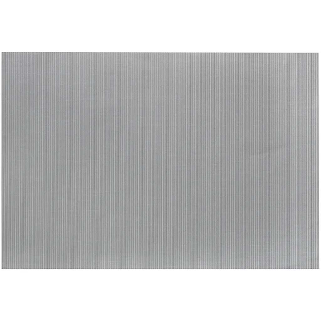 Linnea Rib Vinyl Placemat Grey, 13in x 19in