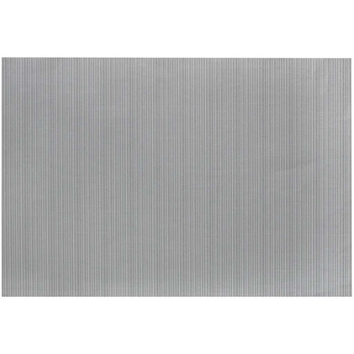 Linnea Rib Vinyl Placemat Grey, 13in x 19in