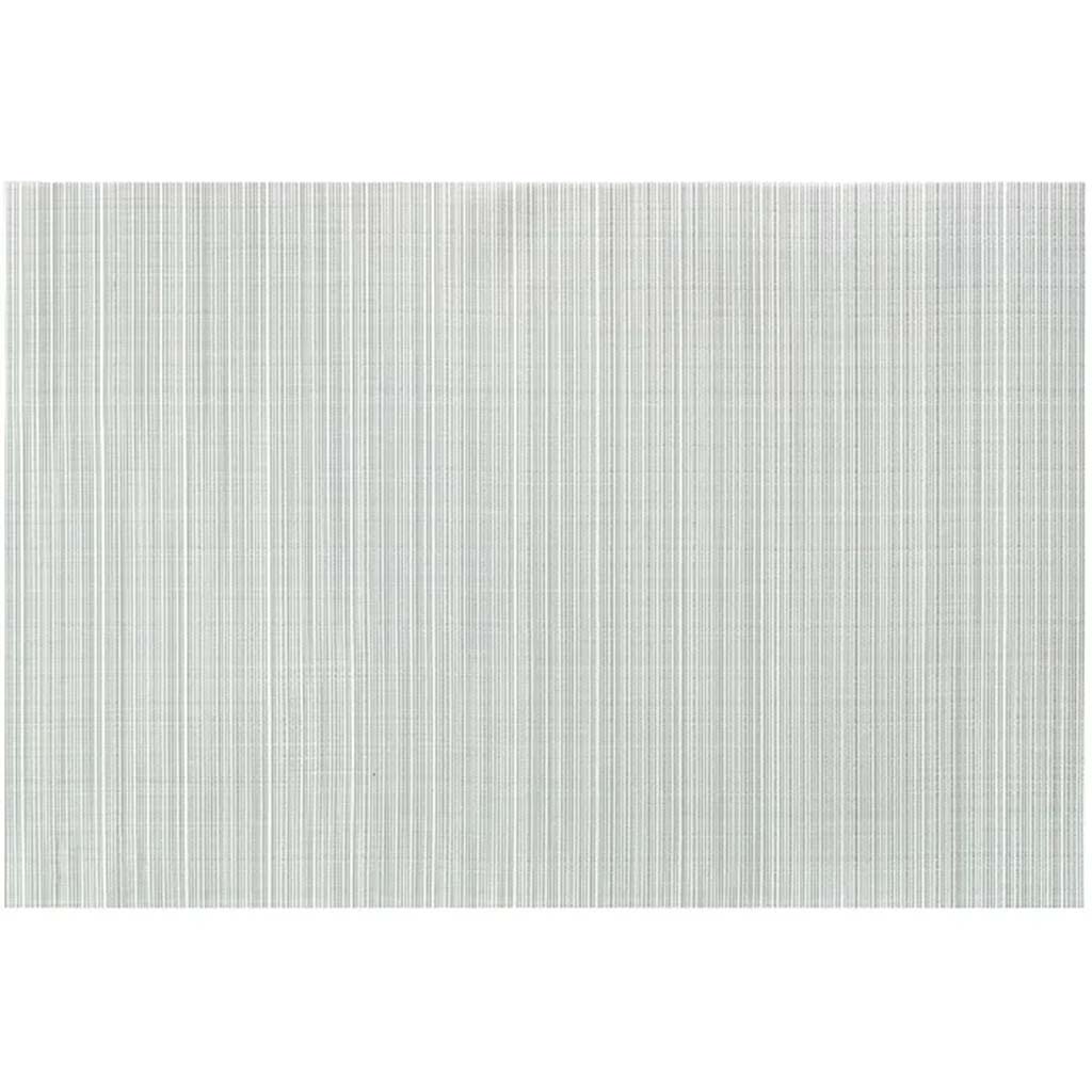 Linnea Rib Vinyl Placemat Silver, 13in x 19in