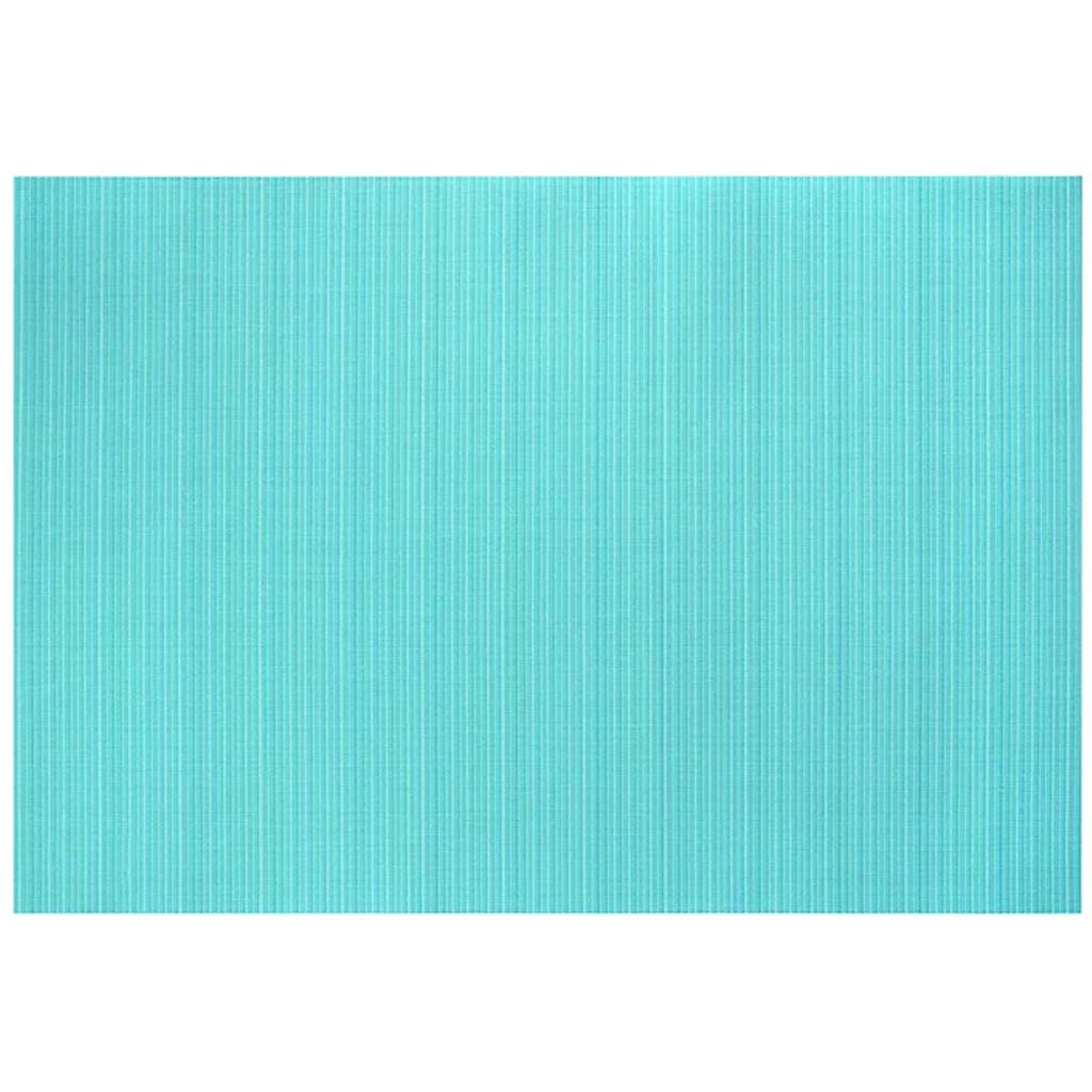 Linnea Rib Vinyl Placemat Aqua, 13in x 19in