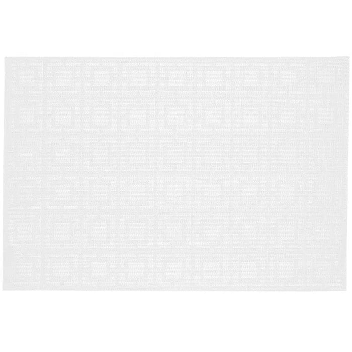 Squares Vinyl Placemat White, 13in x 19in
