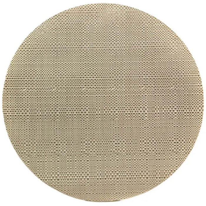 Trace Basketweave Round Placemat Linen, 14in D