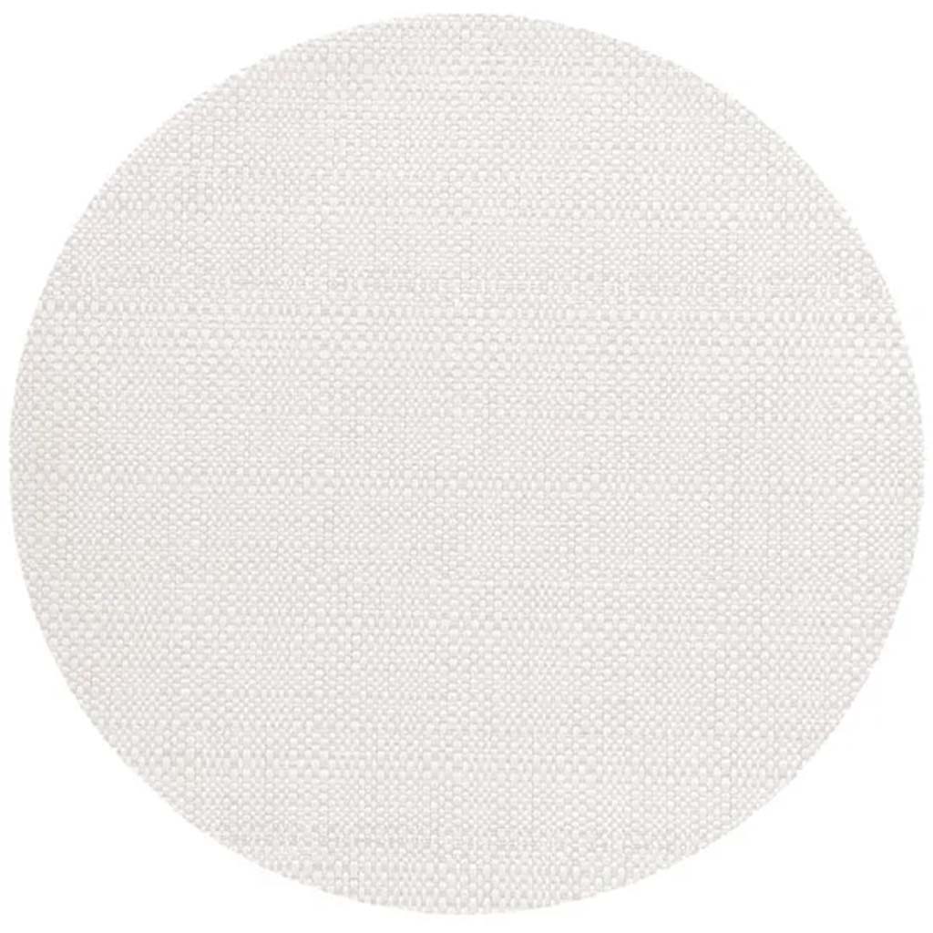 Trace Basketweave Round Placemat White, 14in D