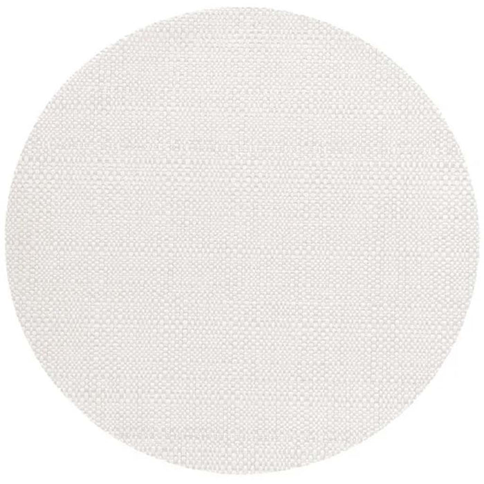 Trace Basketweave Round Placemat White, 14in D